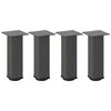 vidaXL Pieds de table basse 4 pi&egrave;ces Anthracite 30-32 cm Acier