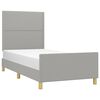 vidaXL Cadre de lit sans matelas gris clair 90x190 cm tissu