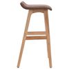 vidaXL Chaise de bar Taupe Tissu