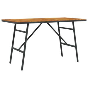 vidaXL Table de salle &agrave; manger / Table de repas Marron