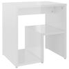 vidaXL Table de chevet blanc brillant 40x30x40 cm bois d'ing&eacute;nierie