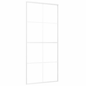 vidaXL Porte coulissante Verre ESG et aluminium 90x205 cm Blanc