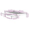 vidaXL Cadre de lit sans matelas 90x200 cm bois de pin massif