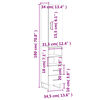 vidaXL Buffet haut Blanc 34,5x34x180 cm Bois d'ing&eacute;nierie