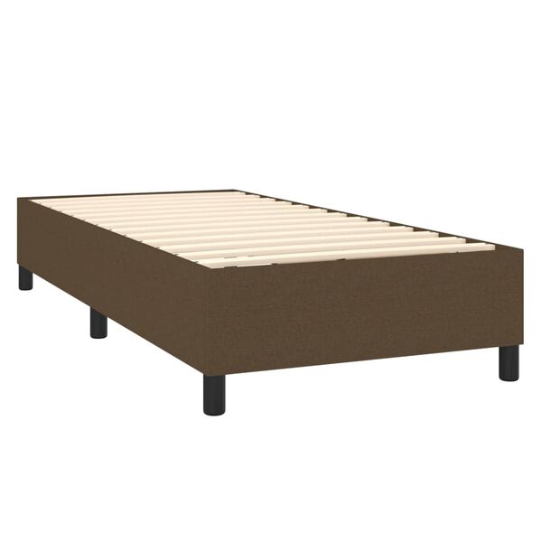 vidaXL Sommier &agrave; lattes de lit avec matelas Marron fonc&eacute; 80x200 cm