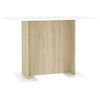 vidaXL Table &agrave; manger blanc et ch&ecirc;ne sonoma bois ing&eacute;nierie