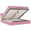 VidaXL Cadre de lit ottoman avec matelas rose 160x200 cm velours