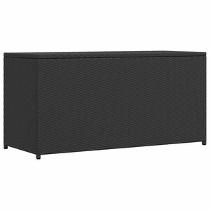 vidaXL Bo&icirc;te de rangement de jardin noir 120x50x60 cm r&eacute;sine tress&eacute;e