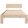 vidaXL Cadre de lit avec t&ecirc;te de lit Naturel 80 x 200 cm Pin massif