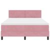 vidaXL Lit &agrave; ressorts avec matelas Rose 140 x 190 cm Velours