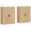 vidaXL Armoires murales 2 pcs ch&ecirc;ne sonoma 69,5x34x90 cm