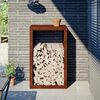 VidaXL &Eacute;tag&egrave;re &agrave; bois 60x40x100 cm acier r&eacute;sistant aux intemp&eacute;ries