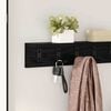 vidaXL Porte-manteau mural Ch&ecirc;ne noir 60 x 10,5 x 10,5 cm
