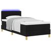 vidaXL Lit &agrave; ressort LED avec matelas avec LED Noir 100 x 200 cm tissu