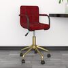 vidaXL Chaises &agrave; manger pivotantes lot de 4 rouge bordeaux velours