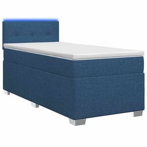 vidaXL Lit de box spring avec matelas et LED Bleu 80 x 200 cm Tissu