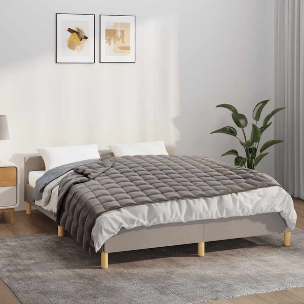 vidaXL Couverture lest&eacute;e Gris 138x200 cm 10 kg Tissu