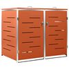 vidaXL Abri pour deux poubelles 138x77,5x115 cm Inox