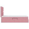 vidaXL Lit avec rangement et matelas Rose 100 x 200 cm Velours
