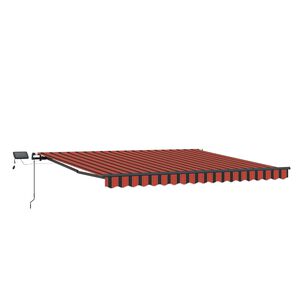 vidaXL Auvent r&eacute;tractable orange et marron 450 &times; 350 cm