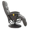 vidaXL Fauteuil de massage TV inclinable gris similicuir