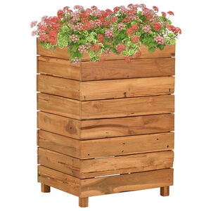 vidaXL Lit sur&eacute;lev&eacute; 50x40x72 cm bois de teck recycl&eacute; et acier