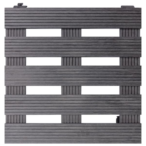 vidaXL Chariots &agrave; plantes 2 pcs Gris 30x30x7,5 cm WPC