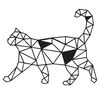 Homemania D&eacute;coration murale Chat 46x37 cm Acier Noir