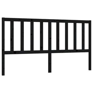 vidaXL T&ecirc;te de lit Noir 206x4x100 cm Bois massif de pin