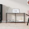 vidaXL Table console Blanc 140x35x75,5 cm Verre tremp&eacute;