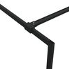 vidaXL Paroi de douche Noir 140x195 cm Verre ESG transparent