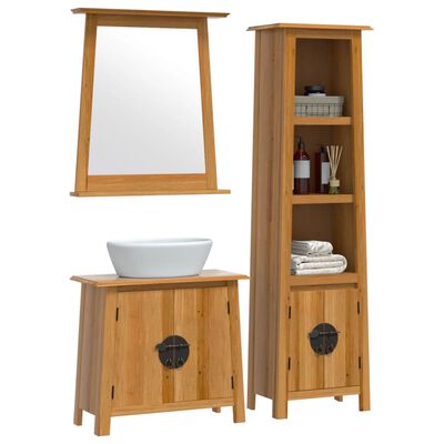 vidaXL Ensemble de meubles de salle de bain 3 pcs bois de pin massif