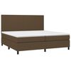 vidaXL Sommier &agrave; lattes de lit avec matelas Marron fonc&eacute; 200x200 cm