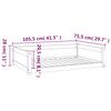 vidaXL Lit pour chien 105,5x75,5x28 cm Bois de pin solide