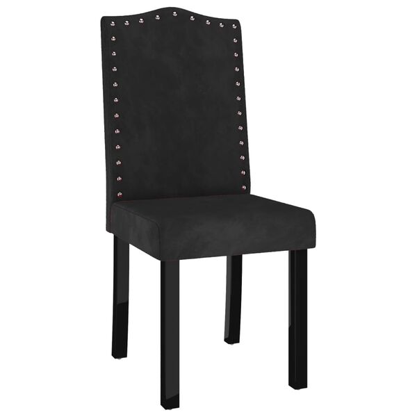 vidaXL Chaises &agrave; manger lot de 2 noir velours