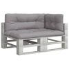 vidaXL Coussins de palette lot de 3 gris tissu