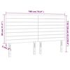 vidaXL T&ecirc;te de lit &agrave; LED Marron fonc&eacute; 180x5x118/128 cm Tissu