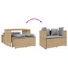 vidaXL Ensemble à manger de jardin et coussins 3 pcs Beige poly rotin