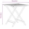 vidaXL Ensemble de bistro 3 pcs anthracite tissu et bois massif