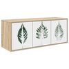 vidaXL Meuble TV mural HANAU 102 x 33 x 40 cm Ch&ecirc;ne Sonoma