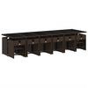 vidaXL Ensemble &agrave; manger de jardin et coussins 17 pcs marron rotin