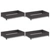 vidaXL Bordure de Pelouse 4 pc 100 x 60 x 20 cm Acier Noir
