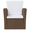 vidaXL Salon de jardin 16 pcs avec coussins R&eacute;sine tress&eacute;e Marron
