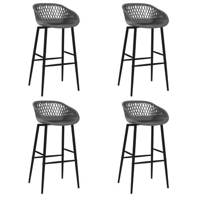 vidaXL Ensemble de bar 5 pcs Blanc et gris