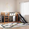 vidaXL Lit superpos&eacute; sans matelas avec toboggan blanc noir 80x200 cm