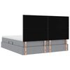 vidaXL Lit avec des lumi&egrave;res &agrave; LED Gris clair 180 x 200 cm tissu