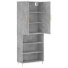 vidaXL Buffet haut Gris béton 69,5x34x180 cm Bois d'ingénierie