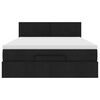 vidaXL Lit ottoman avec matelas noir 140x200 cm tissu