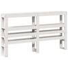 vidaXL Cadre de lit et t&ecirc;te de lit blanc 140x190 cm bois de pin massif
