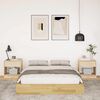 vidaXL Cadre de lit sans matelas 120x200 cm bois massif de ch&ecirc;ne